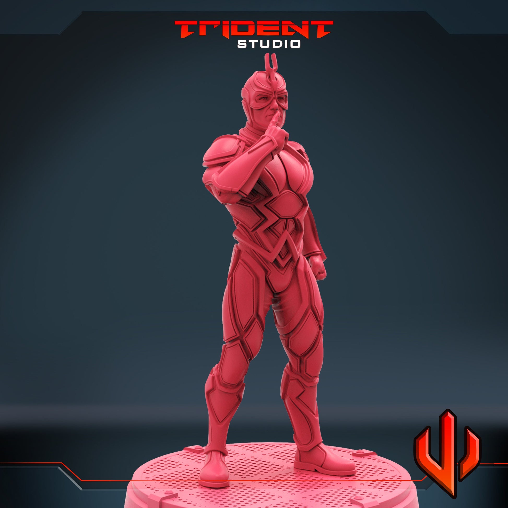 Black Bolt B (Fan art sculpted by Trident Studio) (Crisis Protocol Proxy/Alternative)