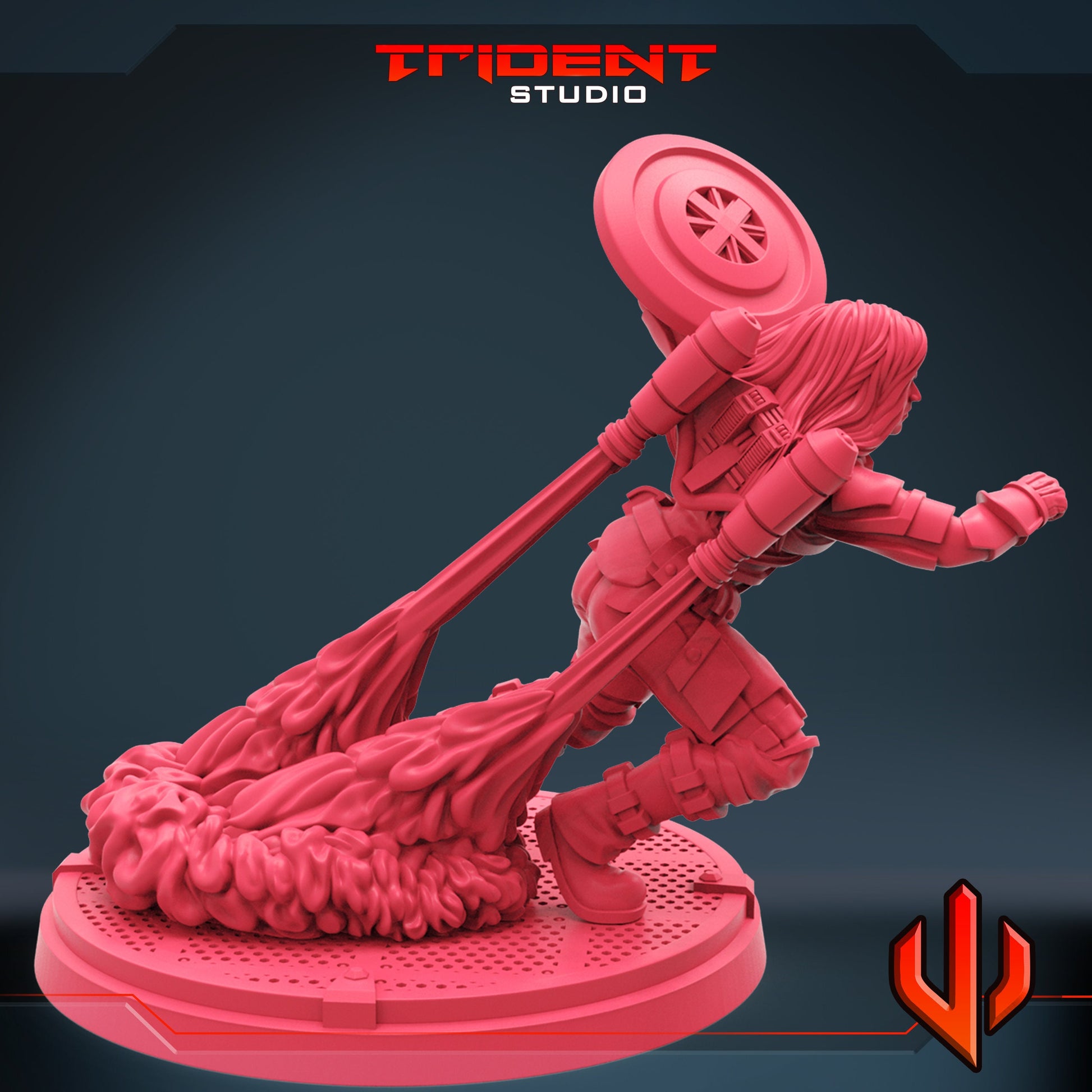 Captain Carter D (Fan art sculpted by Trident Studio) (Crisis Protocol Proxy/Alternative)