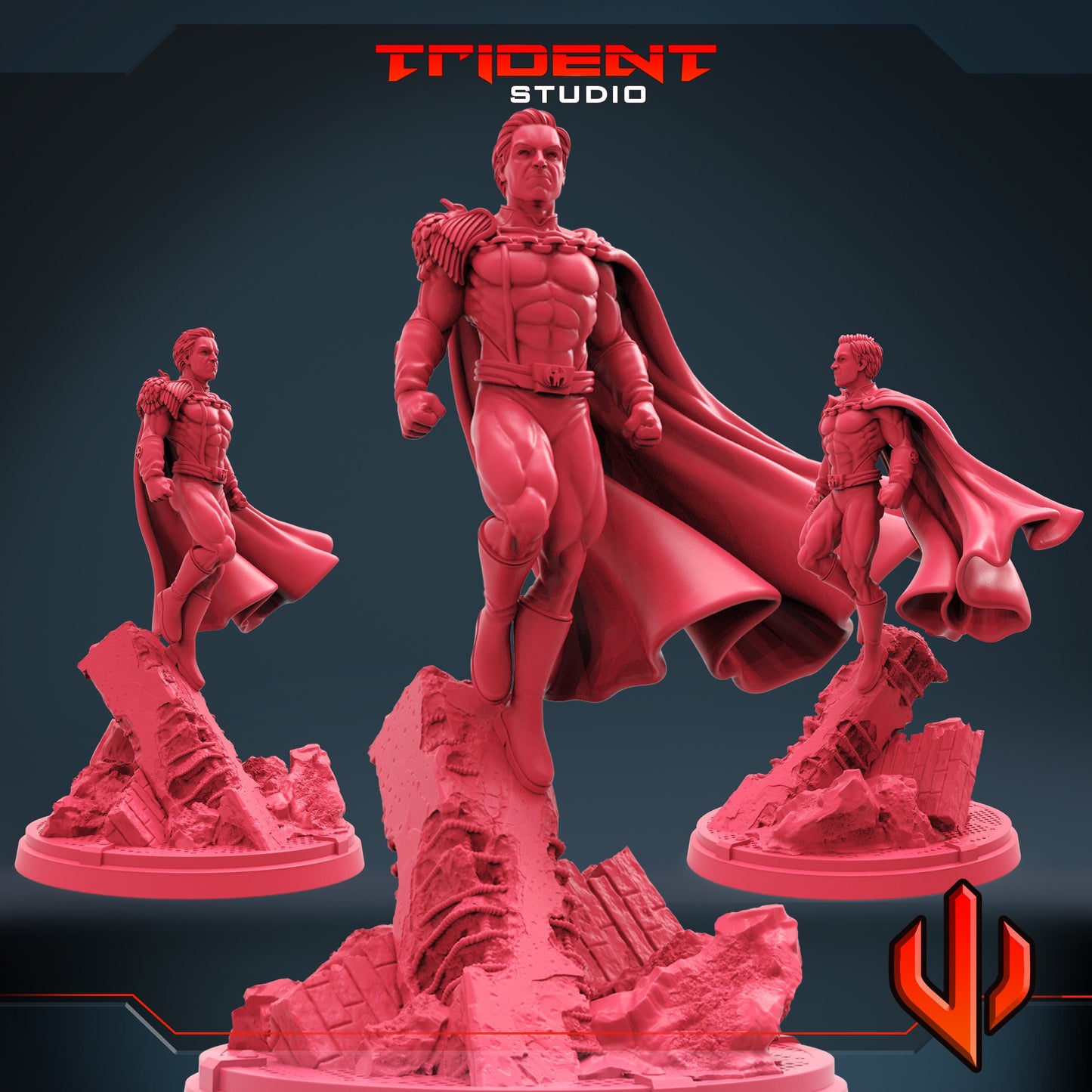 Homelander (Fan art sculpted by Trident Studio) (Crisis Protocol Proxy/Alternative)