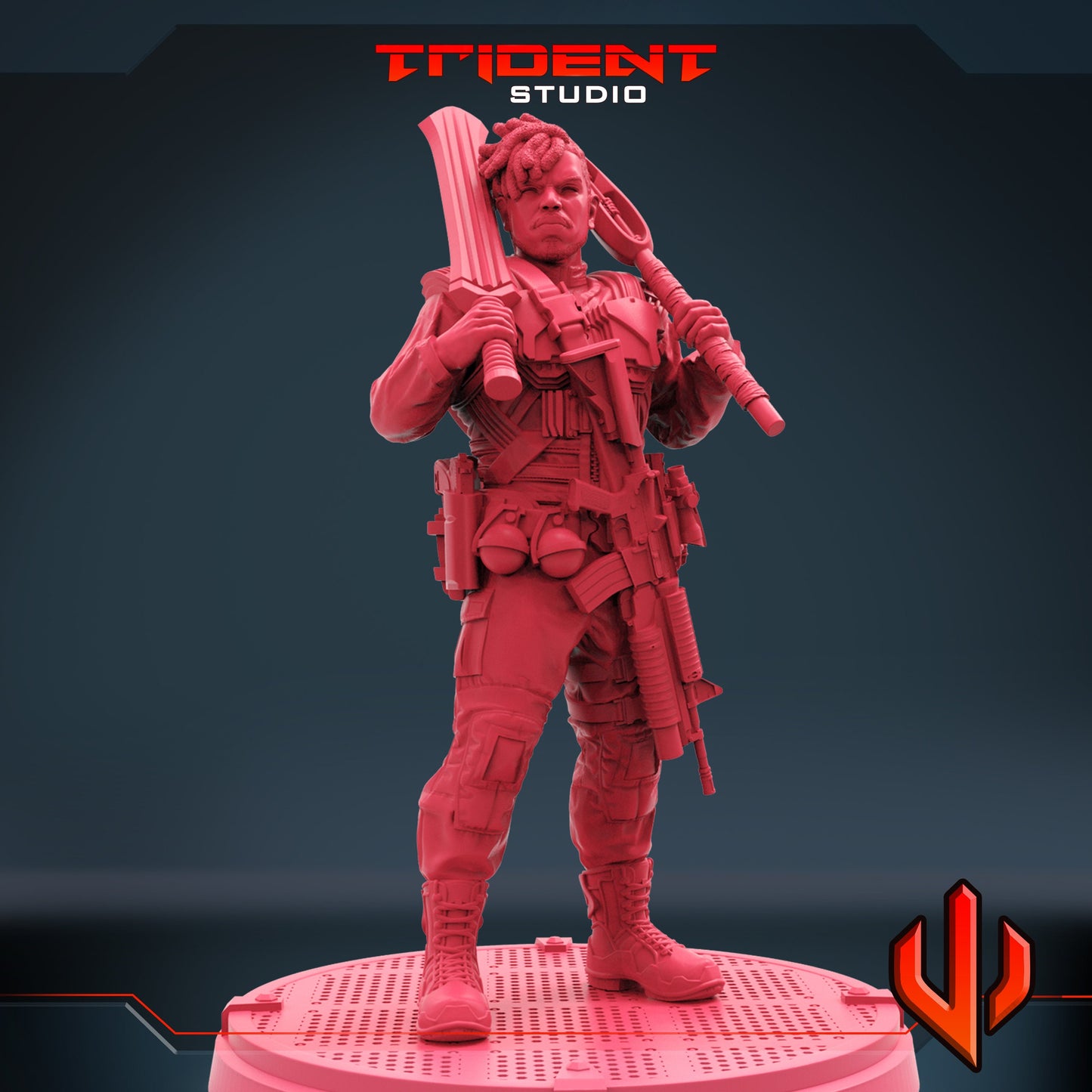 Killmonger A (Fan art sculpted by Trident Studio) (Crisis Protocol Proxy/Alternative)