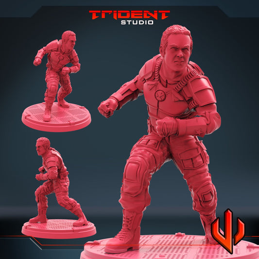 Jeffery Mace - Patriot (Fan art sculpted by Trident Studio) (Crisis Protocol Proxy/Alternative)