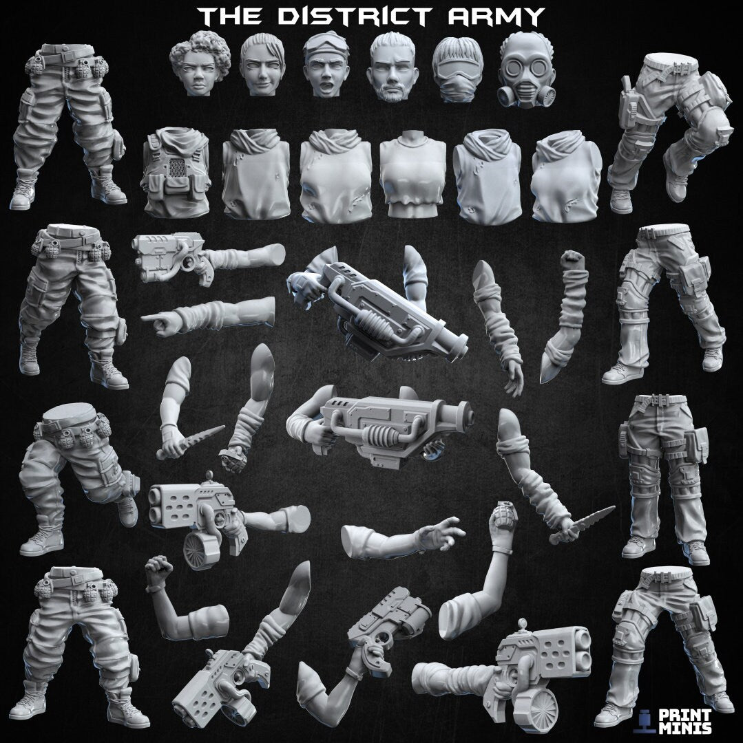 The District Army kit - Doomsday Collection (builds 8) by Print Minis