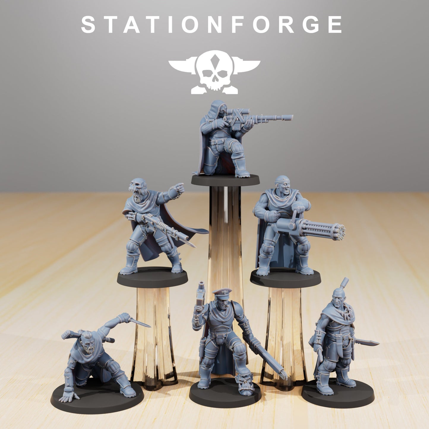 Grim Guard Orkaz Hunters (6) (sculpted by Stationforge)