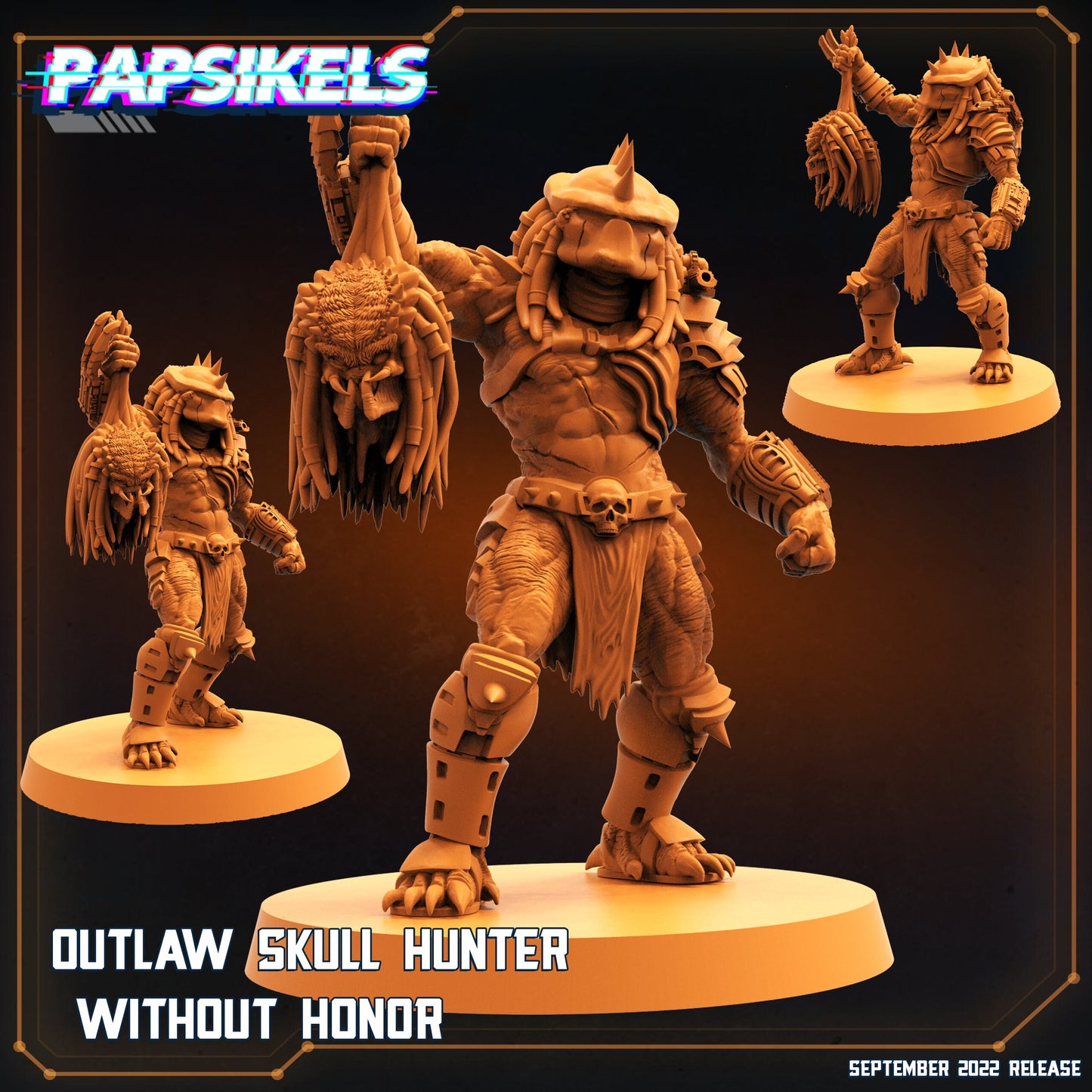Outlaw Skull Hunter - Without Honour - Predator Fan Art (sculpted by Papsikels)