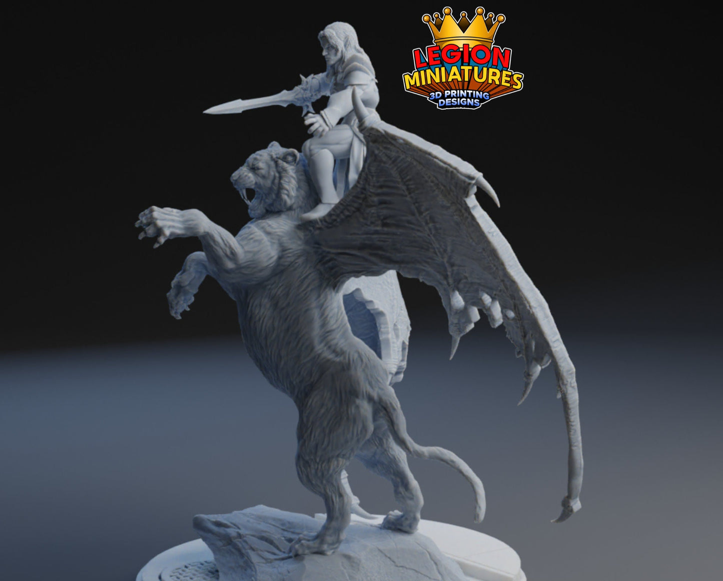 Malekith Dark Elf Fan Art 40mm Miniature (Sculpted by Legion Miniatures) (Crisis Protocol Proxy/Alternative)