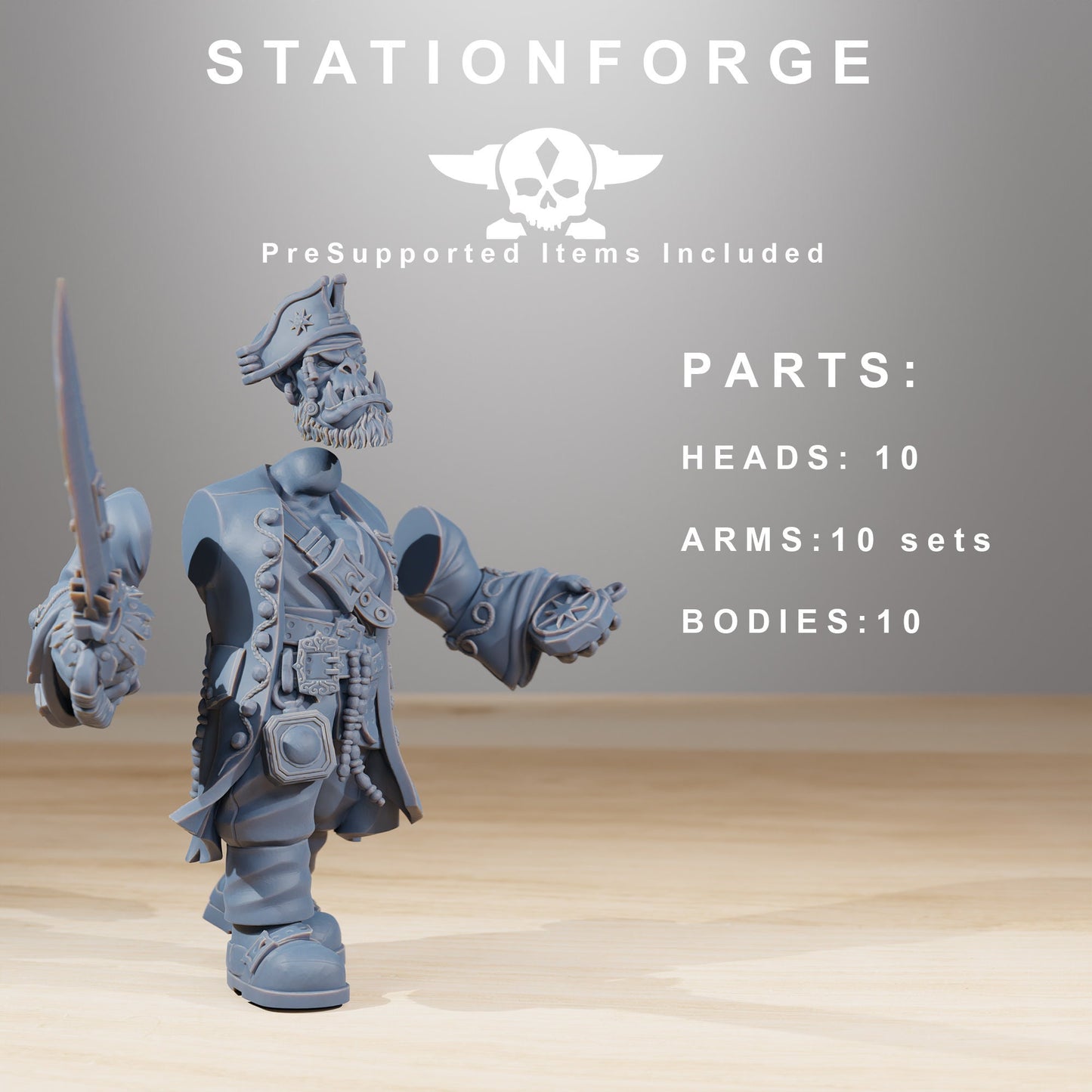 Orkaz Pirates - set of 10 (sculpted by Stationforge)