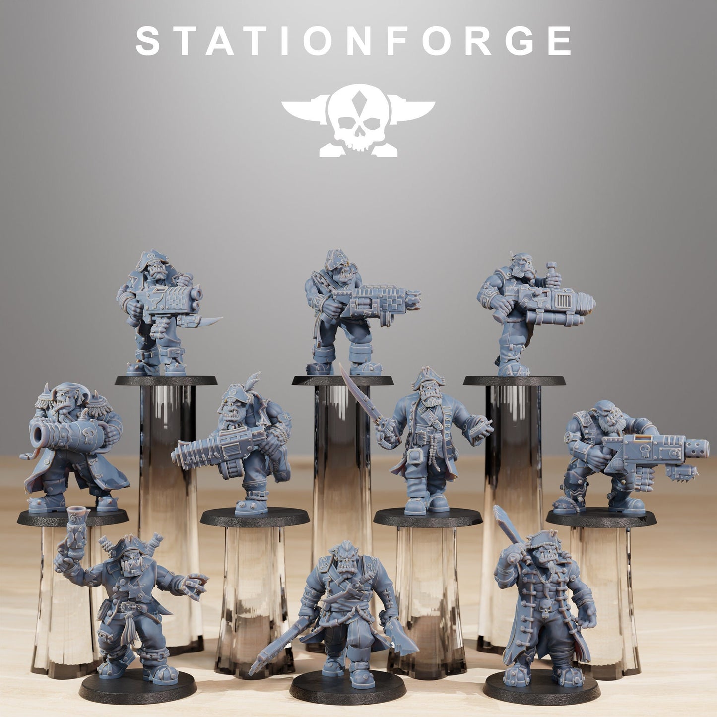 Orkaz Pirates - set of 10 (sculpted by Stationforge)