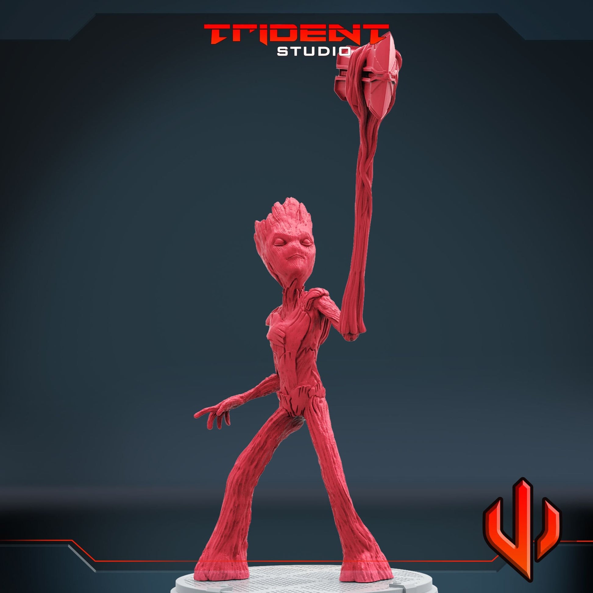 Teen Groot (Fan art sculpted by Trident Studio) (Crisis Protocol Proxy/Alternative)
