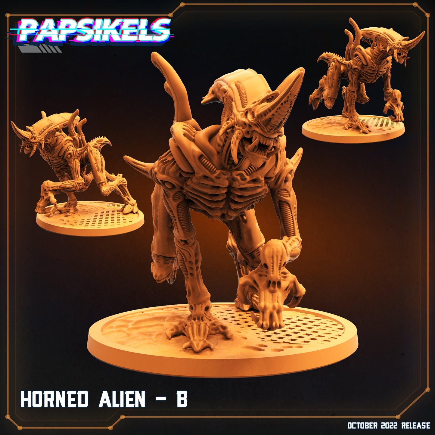 Horned Alien (B) Xenomorph Fan Art (sculpted by Papsikels)