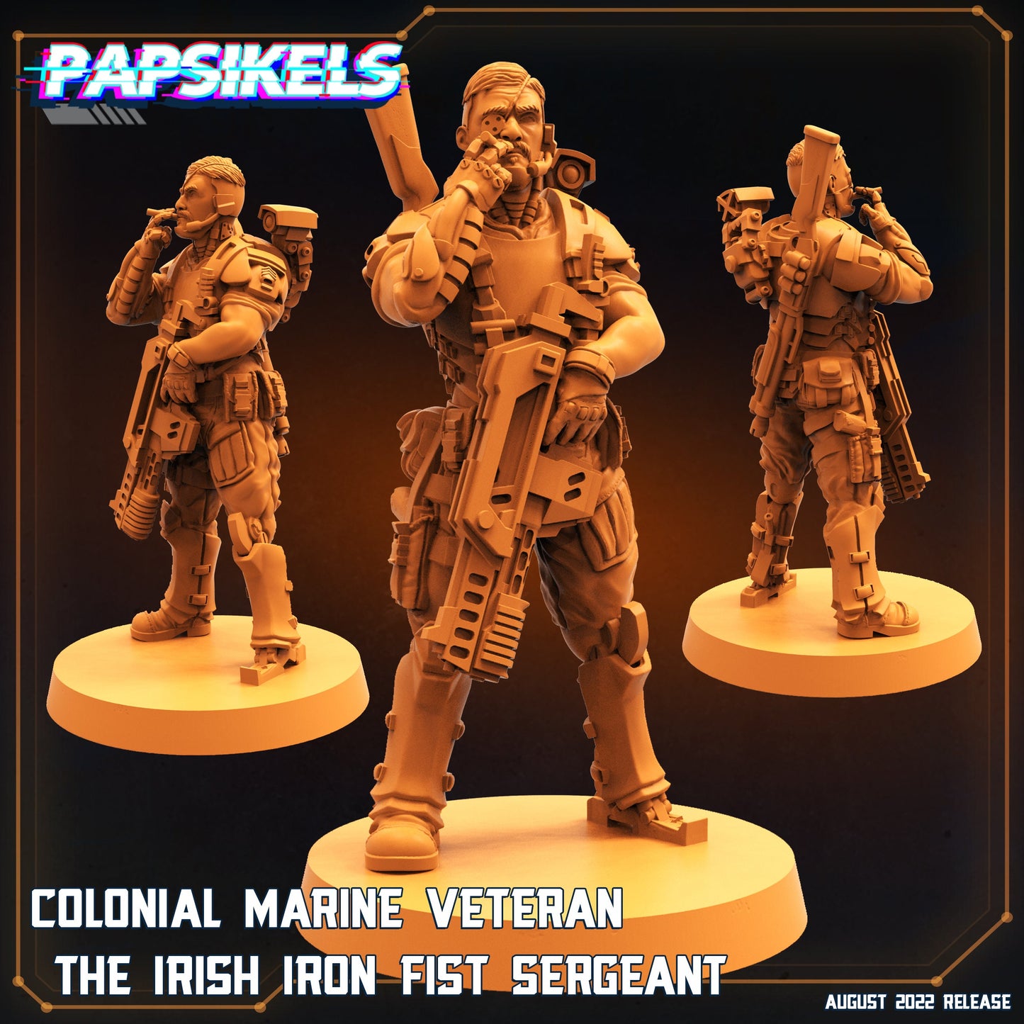 Colonial Marine Veteran The Irish Iron Fist Sergeant (sculpted by Papsikels)