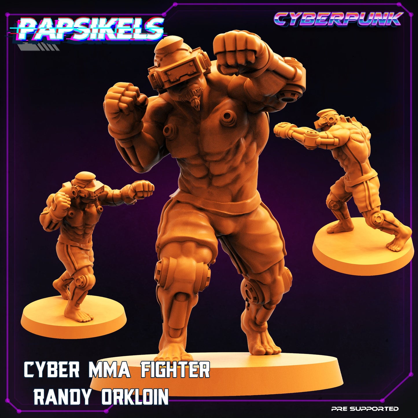 Cyber MMA Fighter - Randy Orkloin (sculpted by Papsikels)