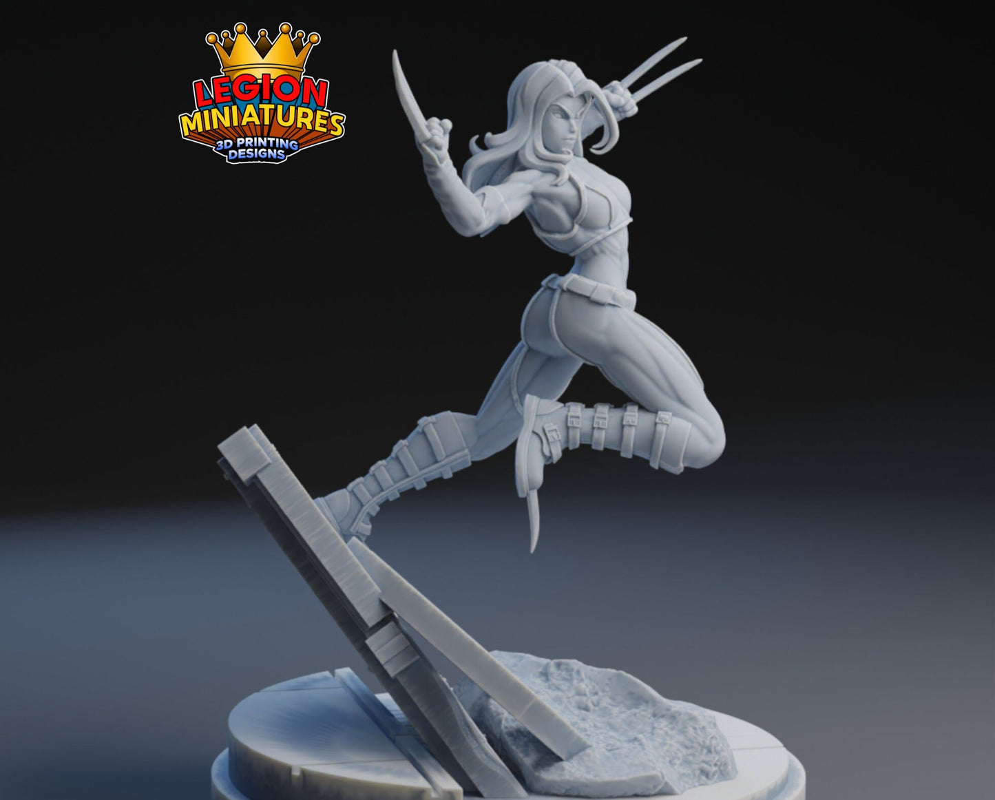 X-23 Fan Art 40mm Miniature (Sculpted by Legion Miniatures) (Crisis Protocol Proxy/Alternative)