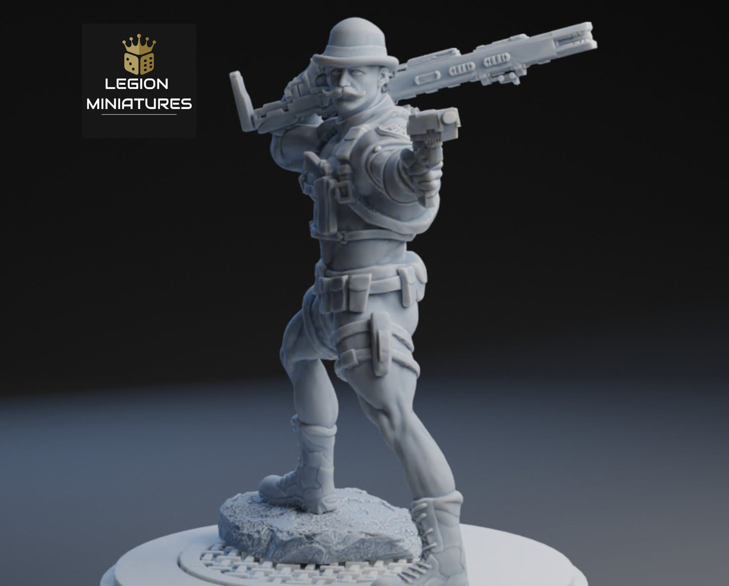 Dugan Fan-Art 40mm Miniature (Sculpted by Legion Miniatures) (Crisis Protocol Proxy/Alternative)