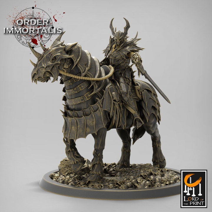 Blood Cavalier with Sword - (Sculpted by Lord of the Print)