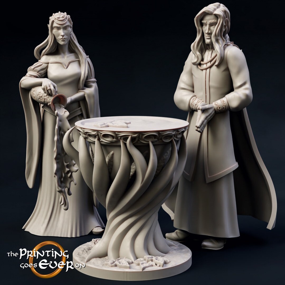 Brightwood Elf Royalty (sculpted by Print Goes Ever On)