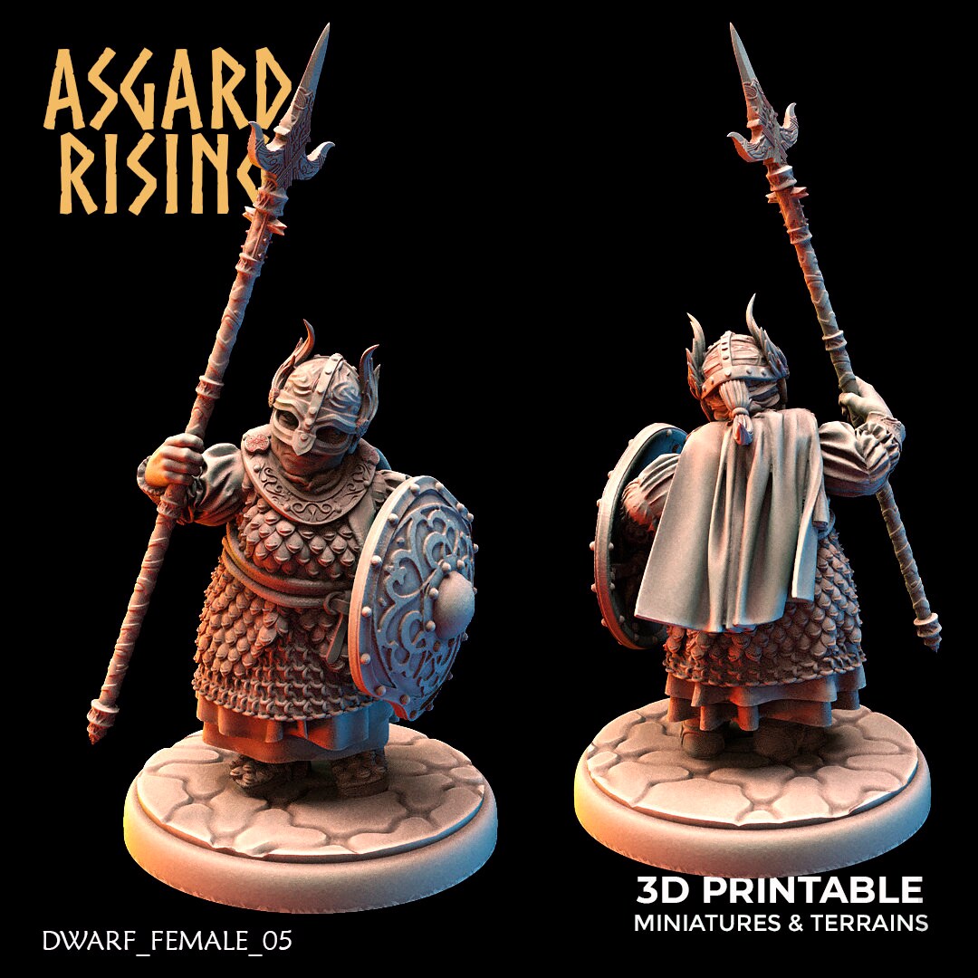 Dwarf Shield Maidens Modular Warband (set of 5) by Asgard Rising