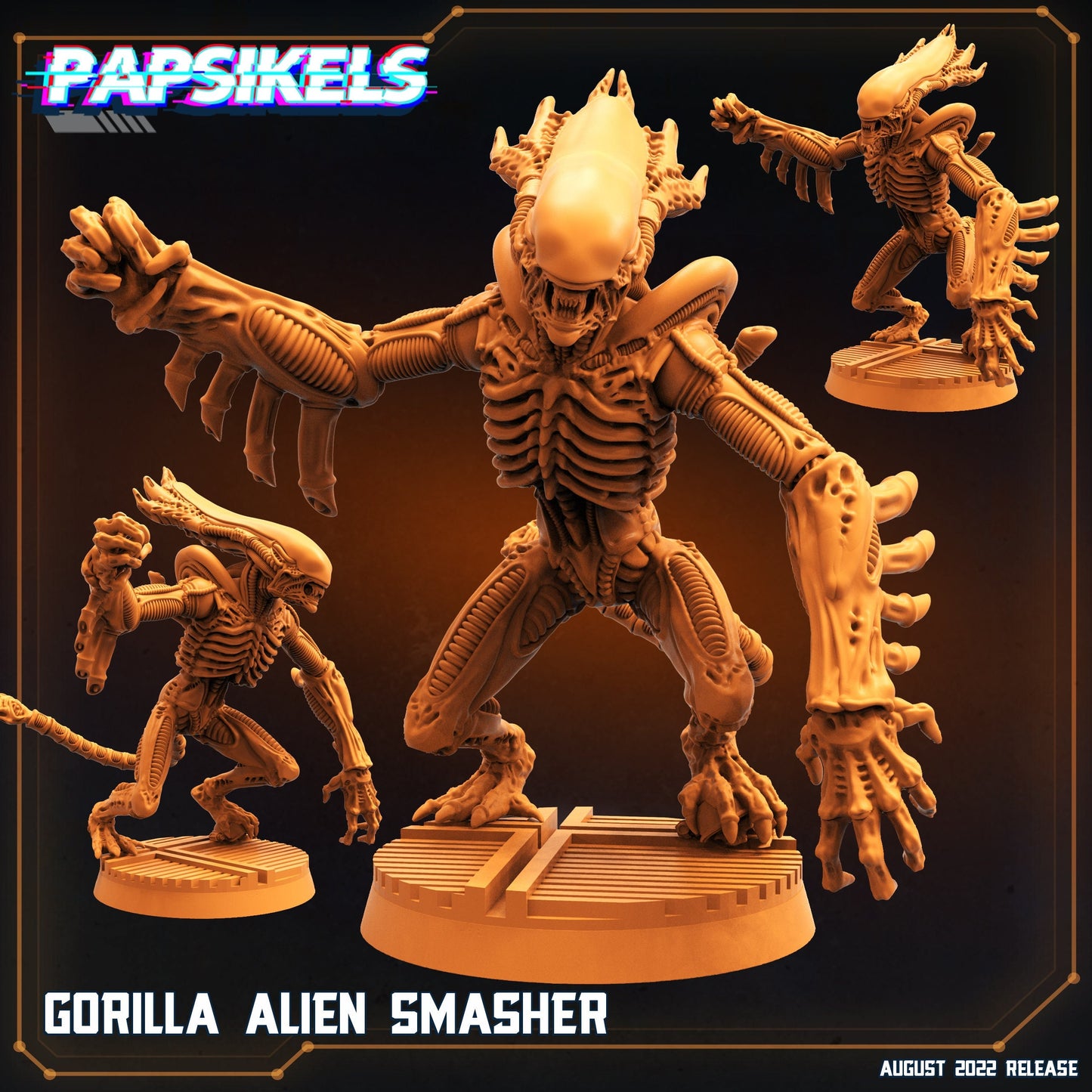 Gorilla Alien Smasher Xenomorph Fan Art (sculpted by Papsikels)