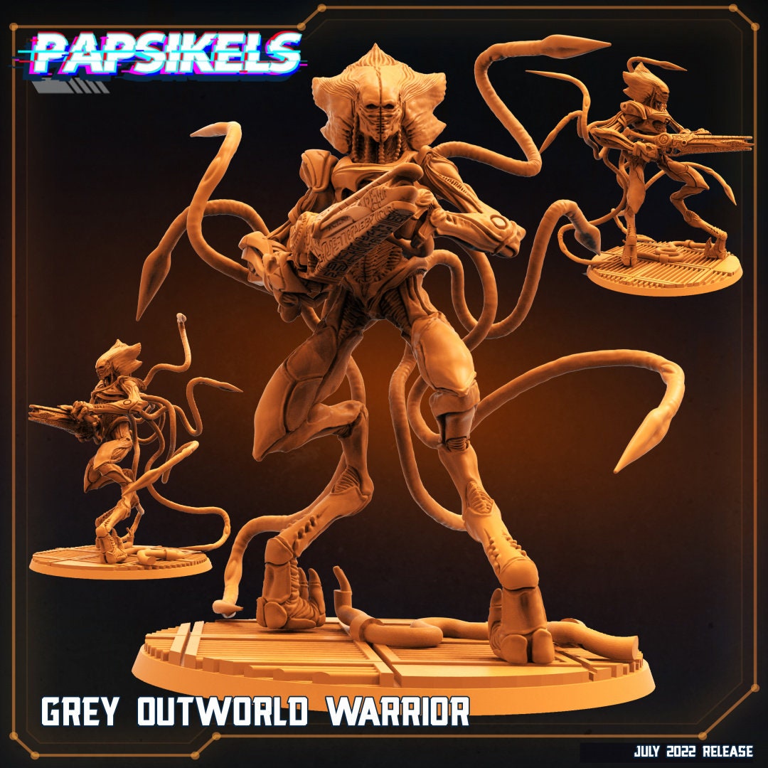 Grey Outworld Warrior - Independence Day Fan Art (sculpted by Papsikels)