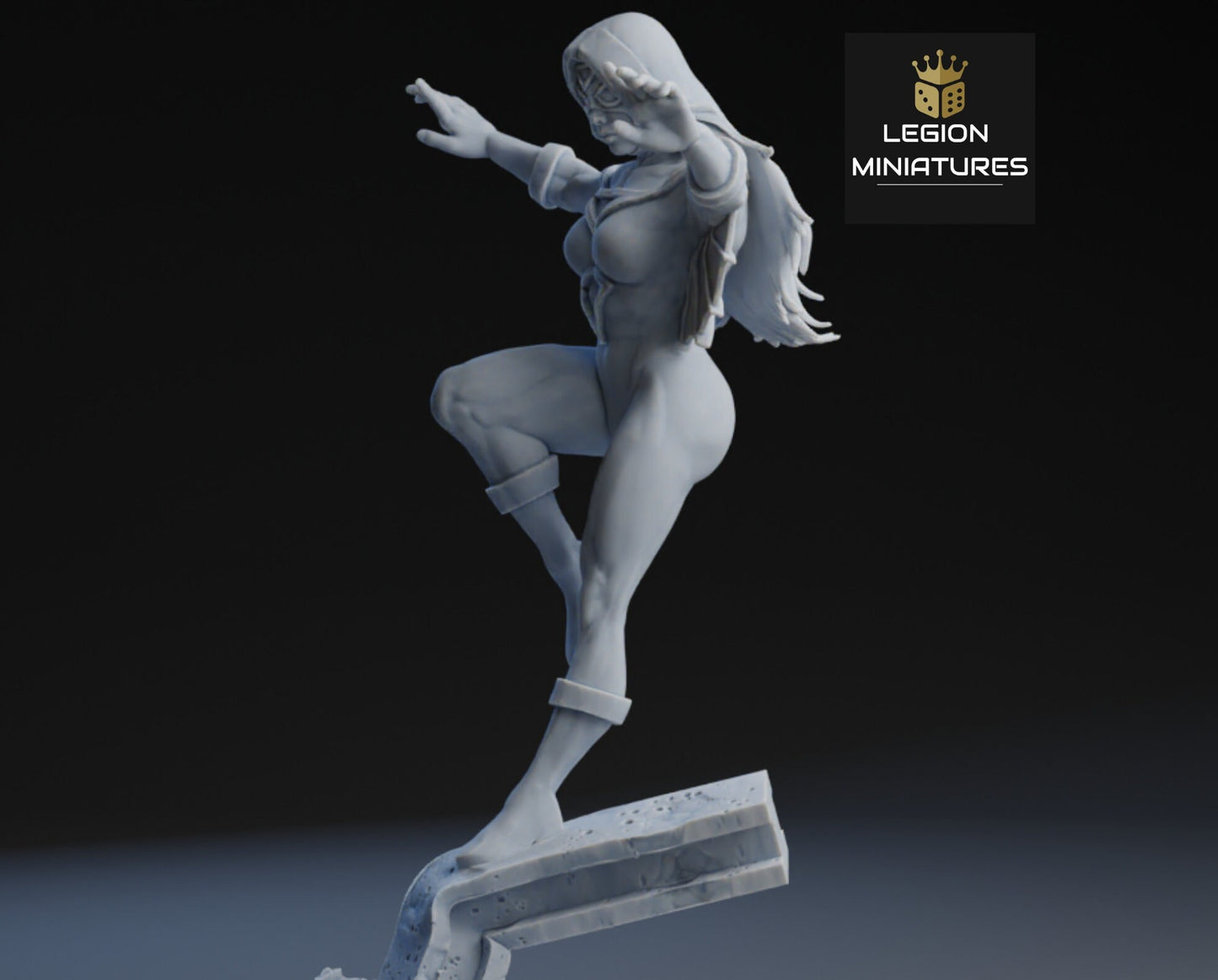 Spider-Woman Fan-Art 40mm Miniature (Sculpted by Legion Miniatures) (Crisis Protocol Proxy/Alternative)