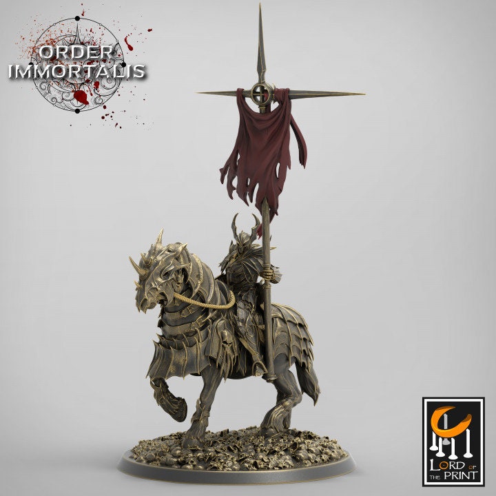 Blood Cavalier with Banner - (Sculpted by Lord of the Print)