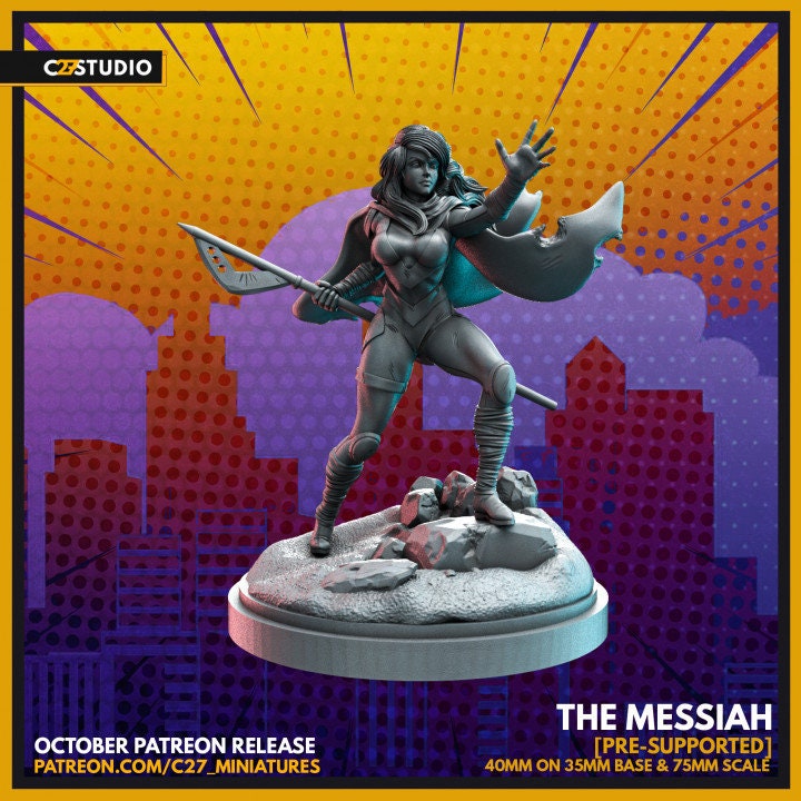 Hope Summers / The Messiah 40mm miniature (sculpted by C27 collectibles) (Crisis Protocol Proxy/Alternative)