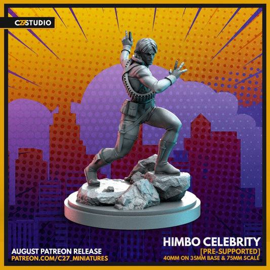 Longshot / Himbo Celebrity 40mm miniature (sculpted by C27 collectibles) (Crisis Protocol Proxy/Alternative)