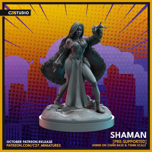 Talisman / Shaman 40mm miniature (sculpted by C27 collectibles) (Crisis Protocol Proxy/Alternative)