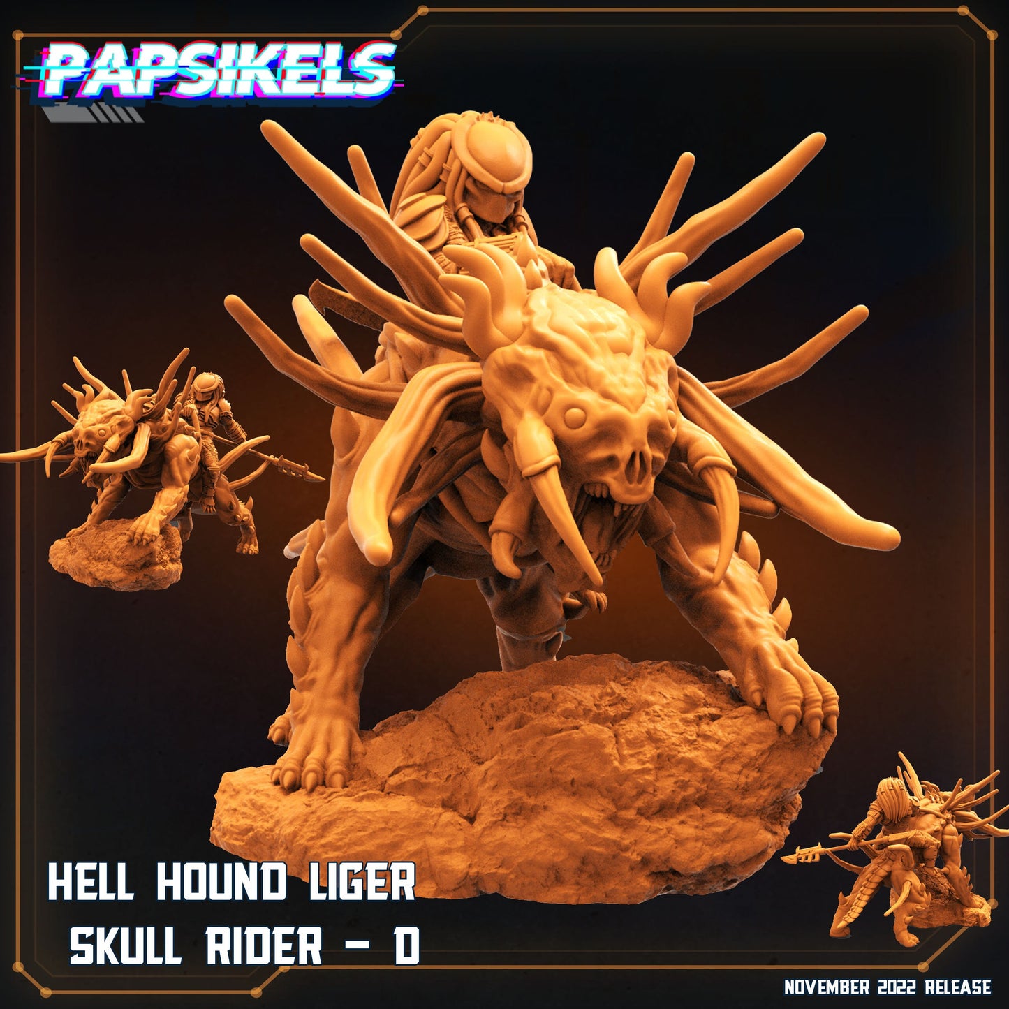 Hell Hound Liger Skull Rider D - Predator Fan Art (sculpted by Papsikels)