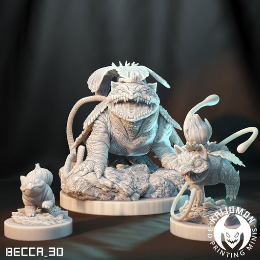 Flower Toads (sculpted by Kaijumon)
