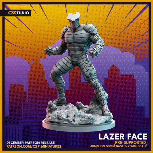 Destroyer / Lazer Face 40mm miniature (sculpted by C27 collectibles) (Crisis Protocol Proxy/Alternative)