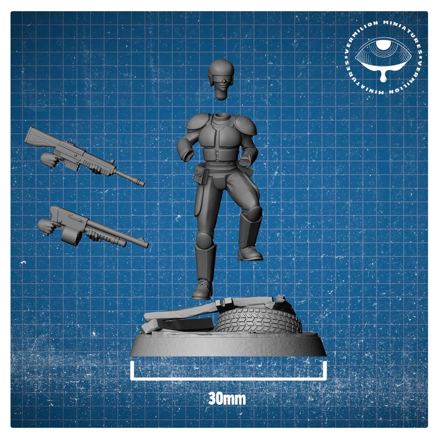 Wastelanders - Combat Armour (female) (Sculpted by Vermillion Miniatures)