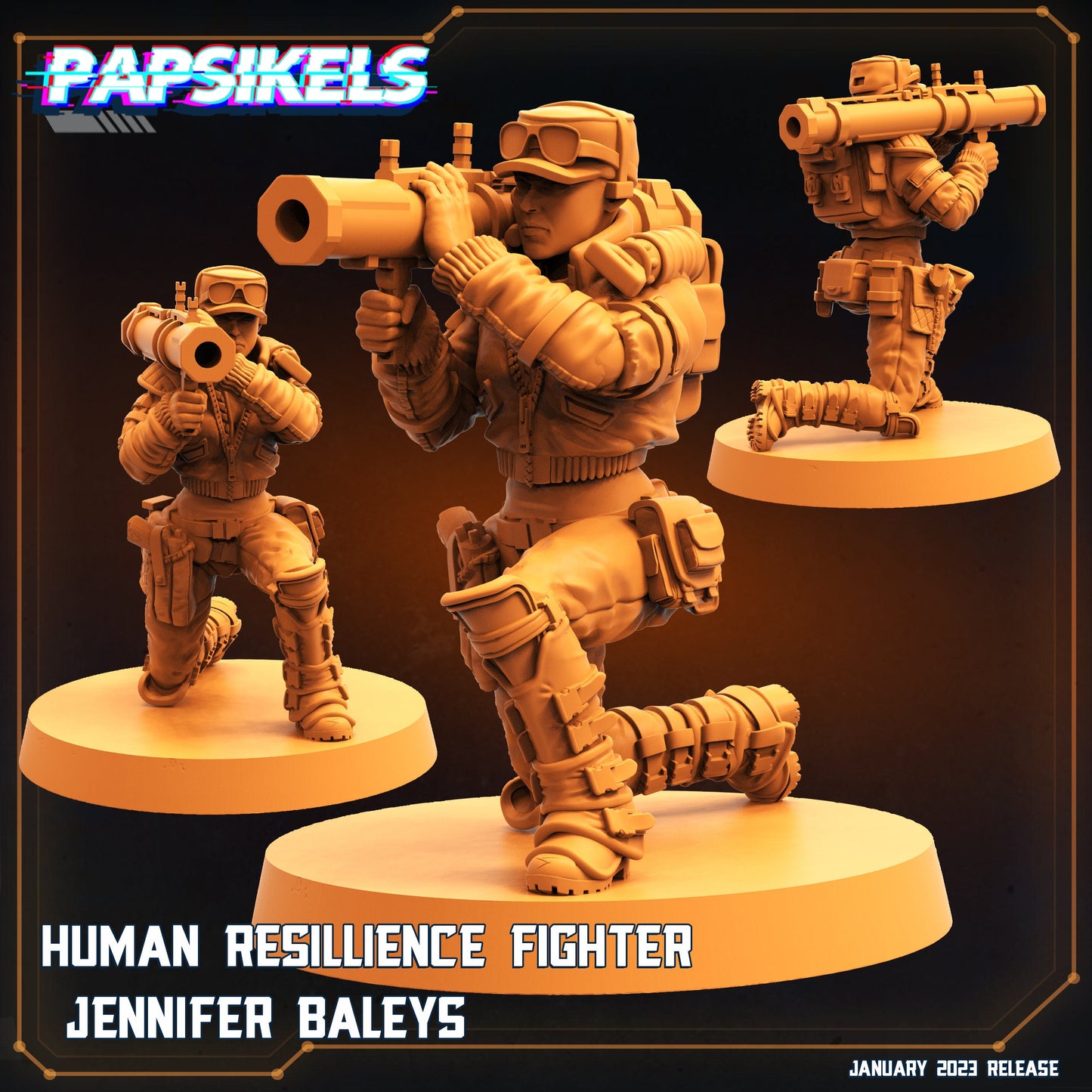Human Resilience Fighter - Jennifer Baleys (sculpted by Papsikels)