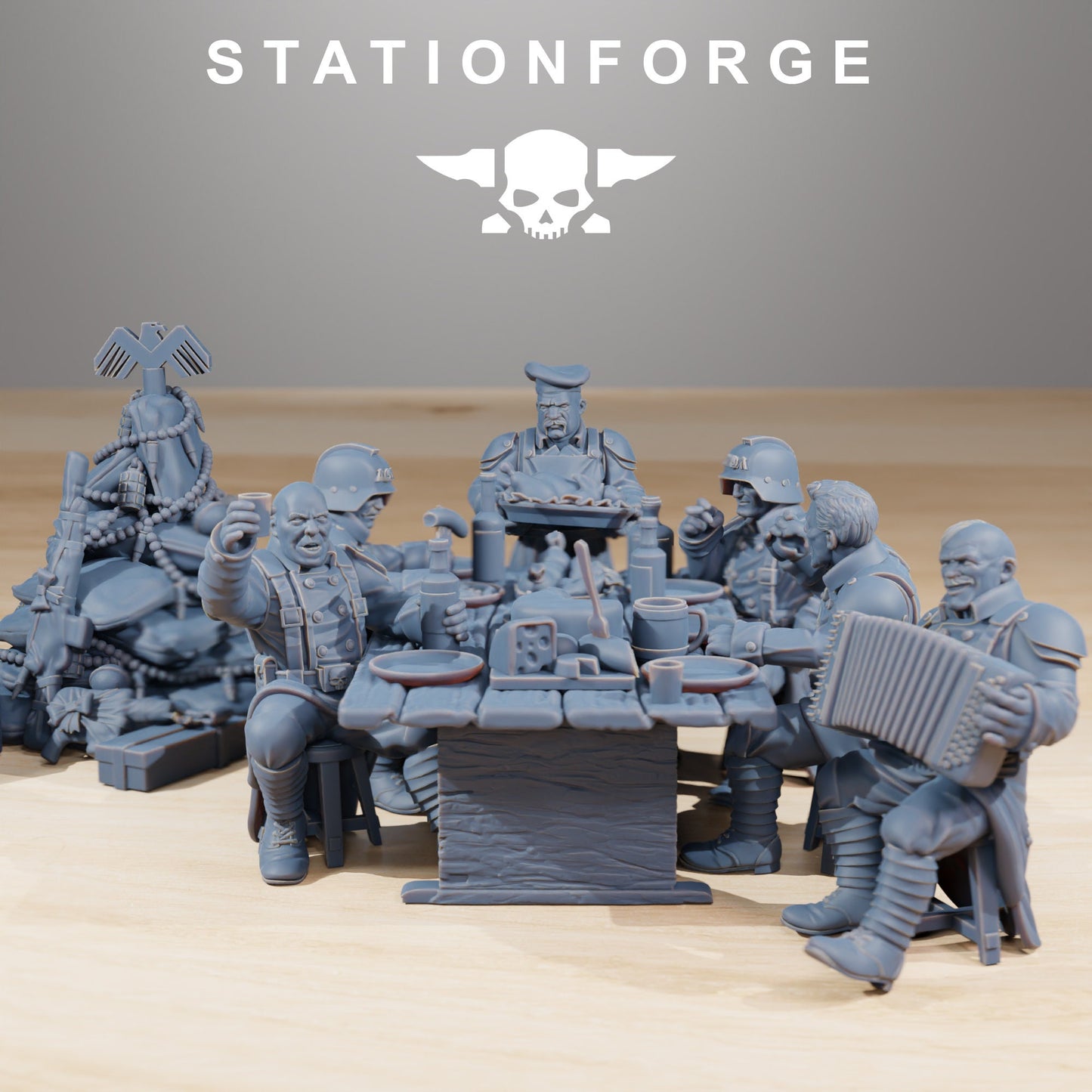Grim Guard Comrades Diorama (6) (sculpted by Stationforge)