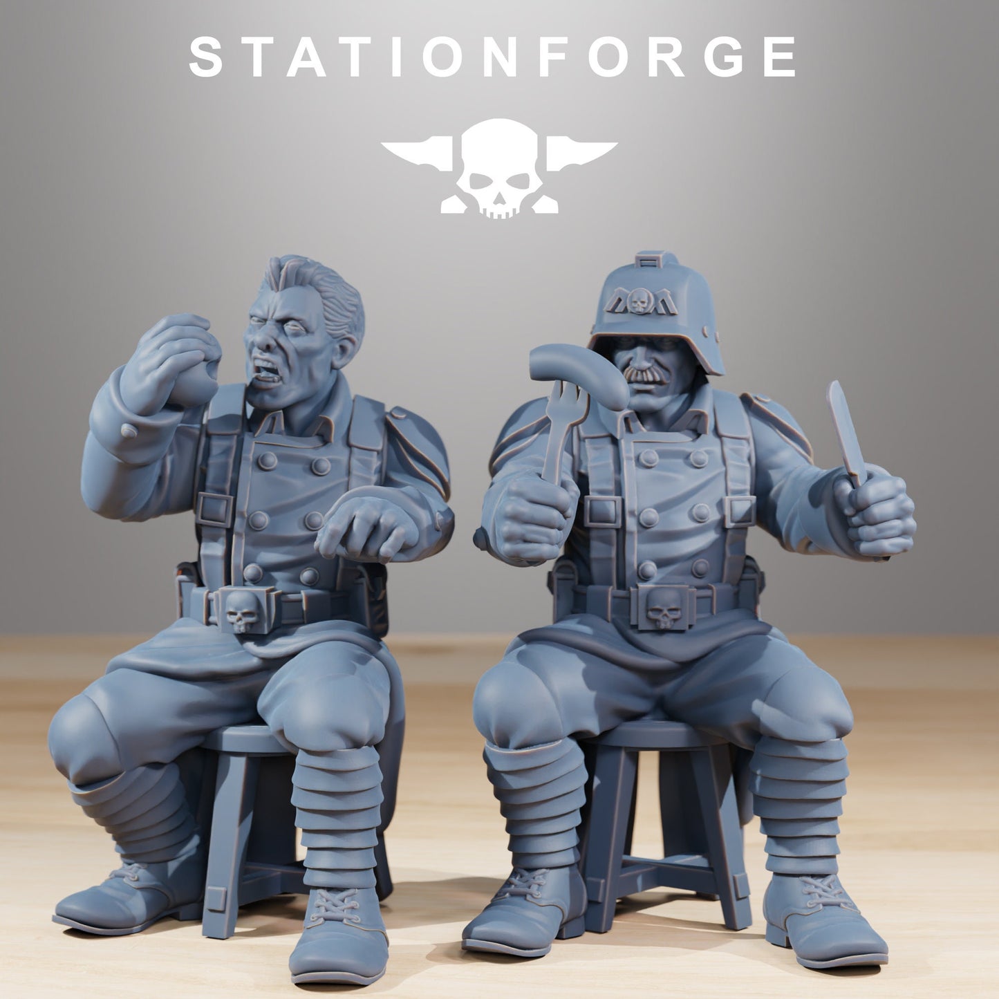 Grim Guard Comrades Diorama (6) (sculpted by Stationforge)