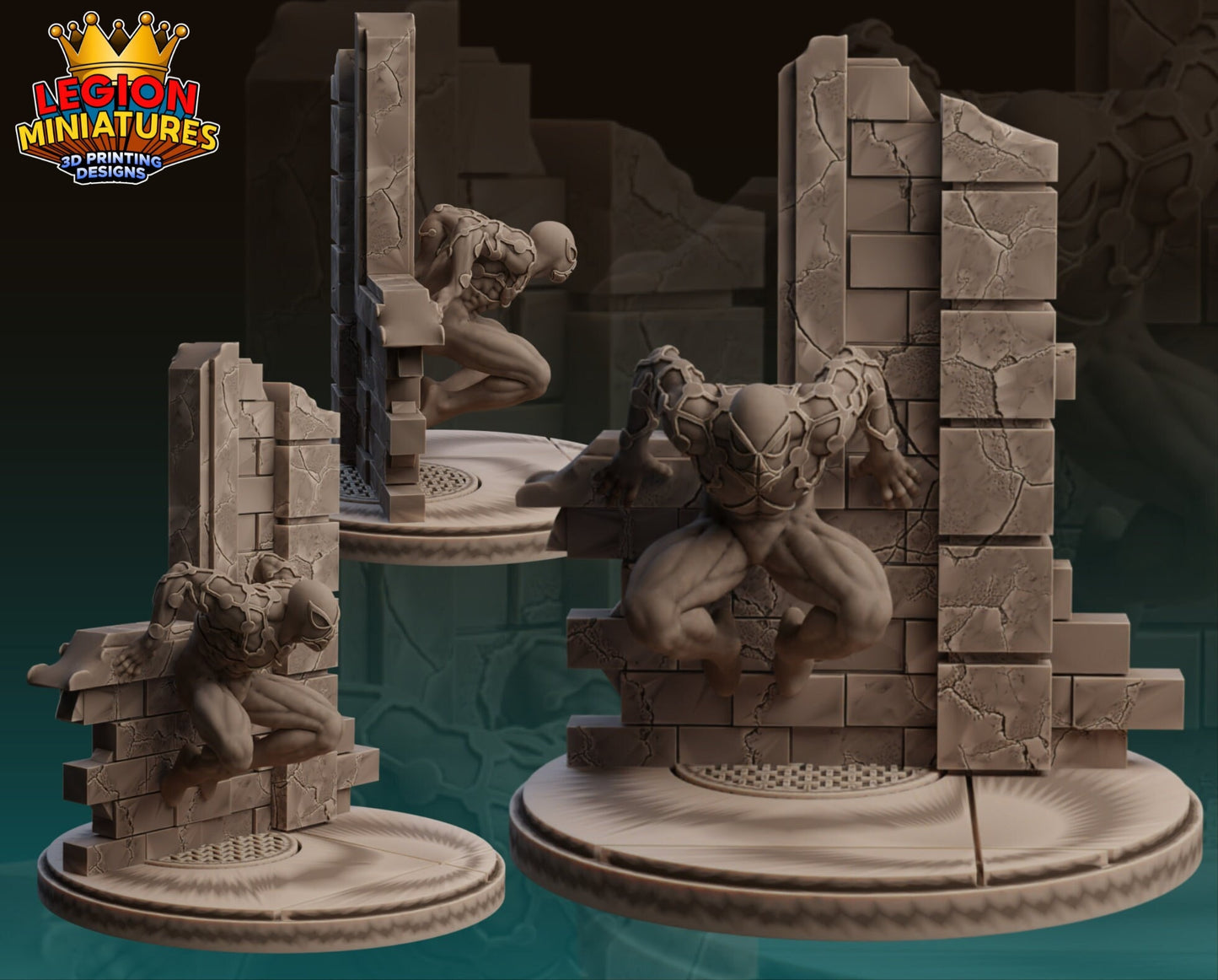 Cosmic Spider-Man Fan Art 40mm Miniature (Sculpted by Legion Miniatures) (Crisis Protocol Proxy/Alternative)