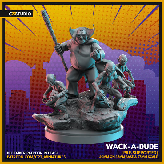 Mole Man / Whack a Dude 40mm miniature (sculpted by C27 collectibles) (Crisis Protocol Proxy/Alternative)