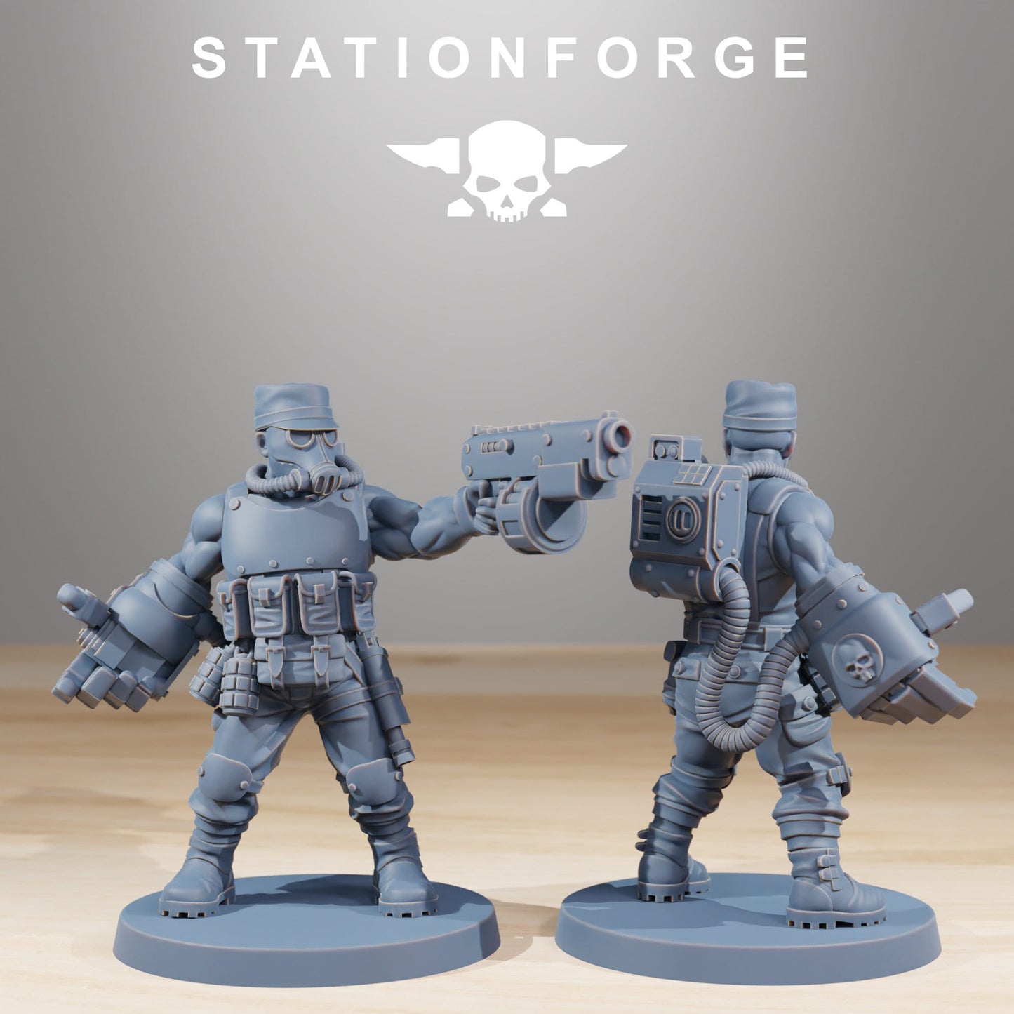 Grimguard Hunters - set of 10 (with Ogre) (sculpted by Stationforge)