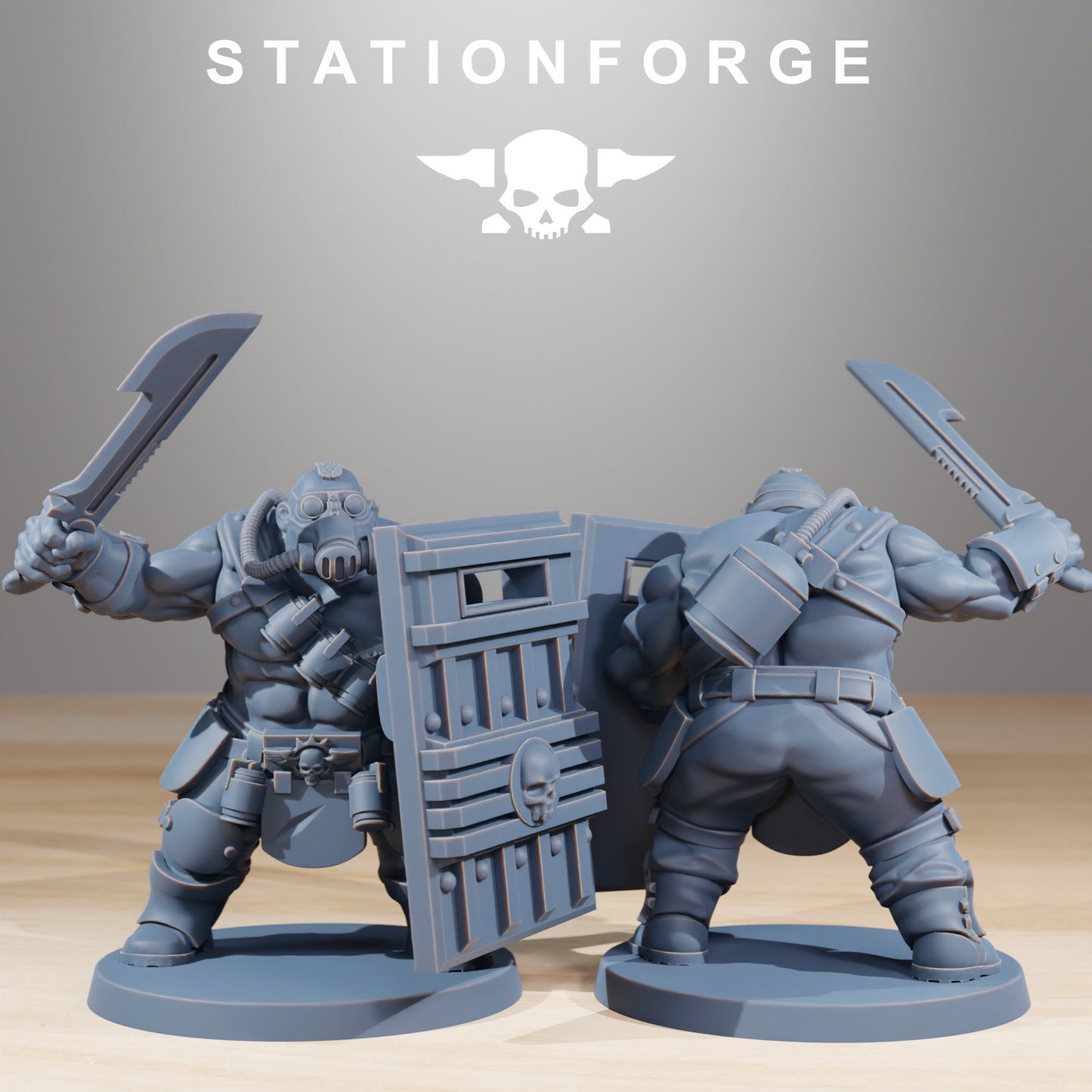 Grimguard Hunters - set of 10 (with Ogre) (sculpted by Stationforge)