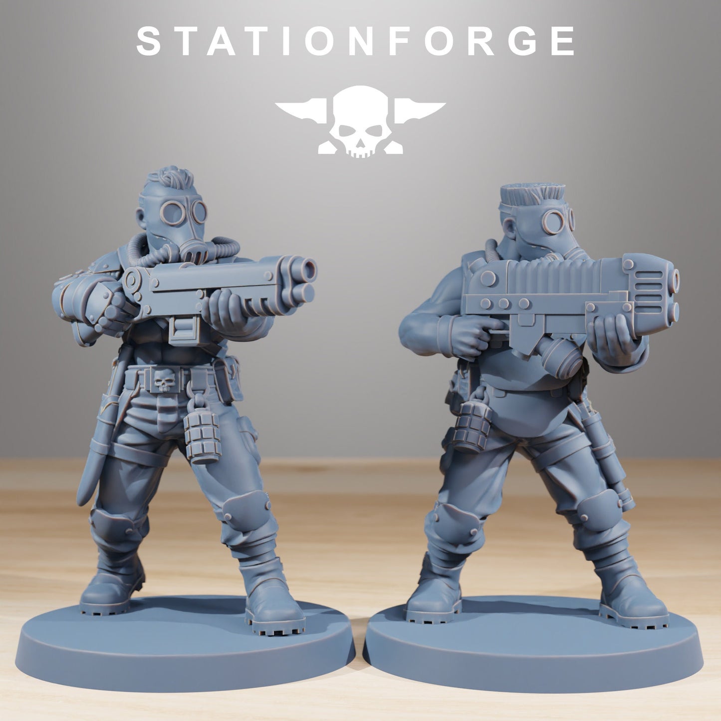 Grimguard Hunters - set of 10 (with Ogre) (sculpted by Stationforge)