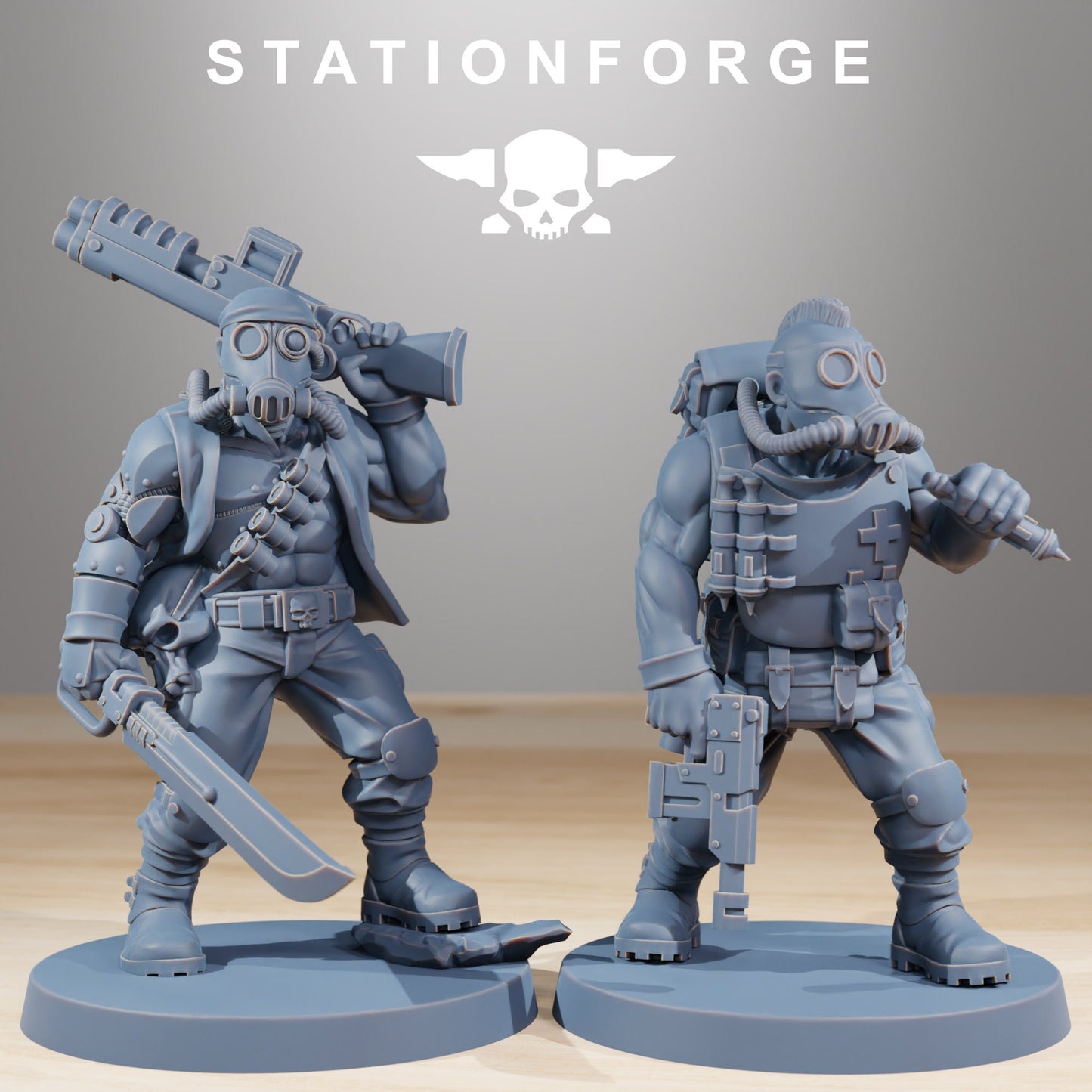 Grimguard Hunters - set of 10 (with Ogre) (sculpted by Stationforge)