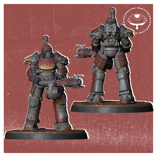 Power Armour Flame Type - Red Rock Raiders (Sculpted by Vermillion Miniatures)