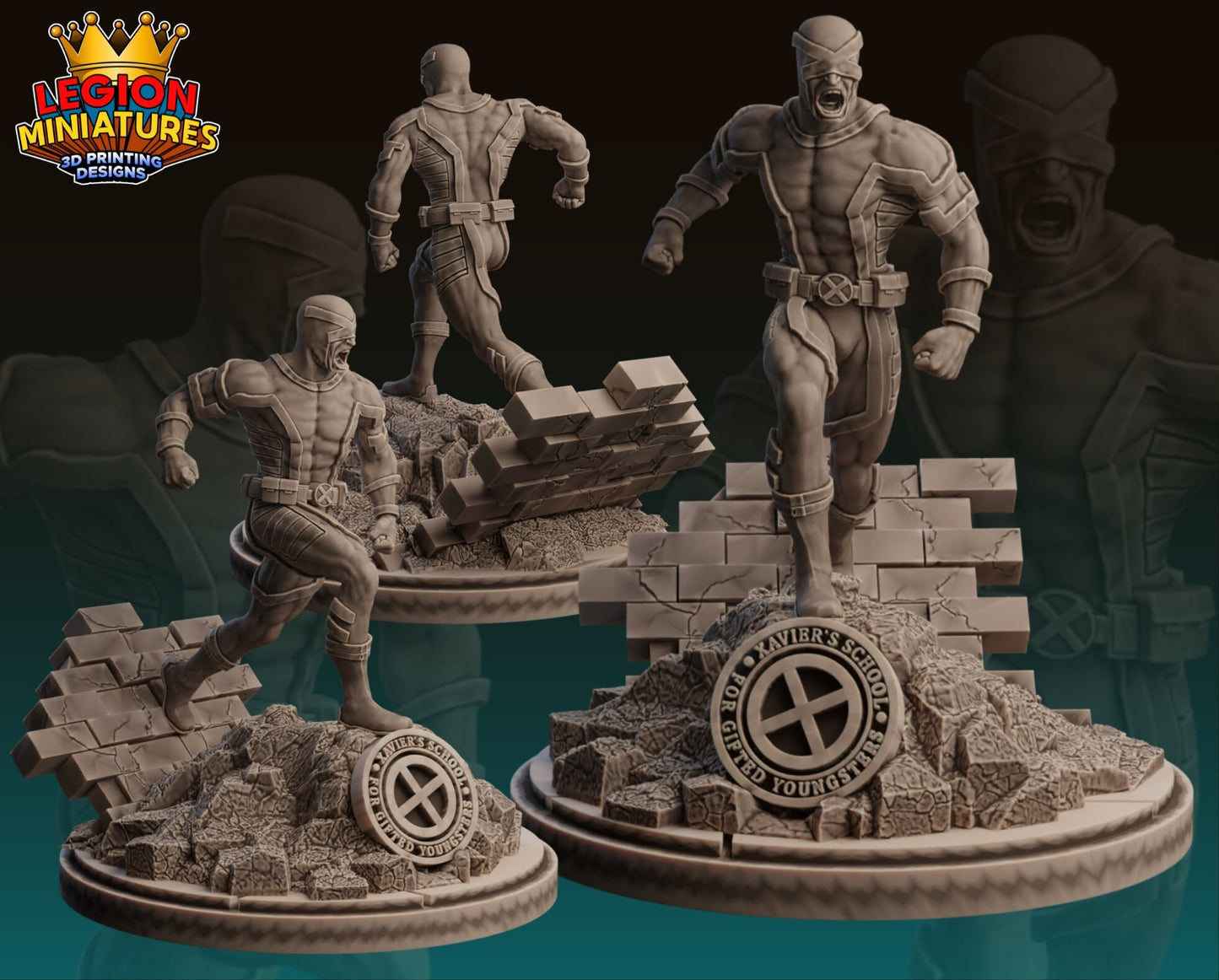 Cyclops Fan Art 40mm Miniature (Sculpted by Legion Miniatures) (Crisis Protocol Proxy/Alternative)