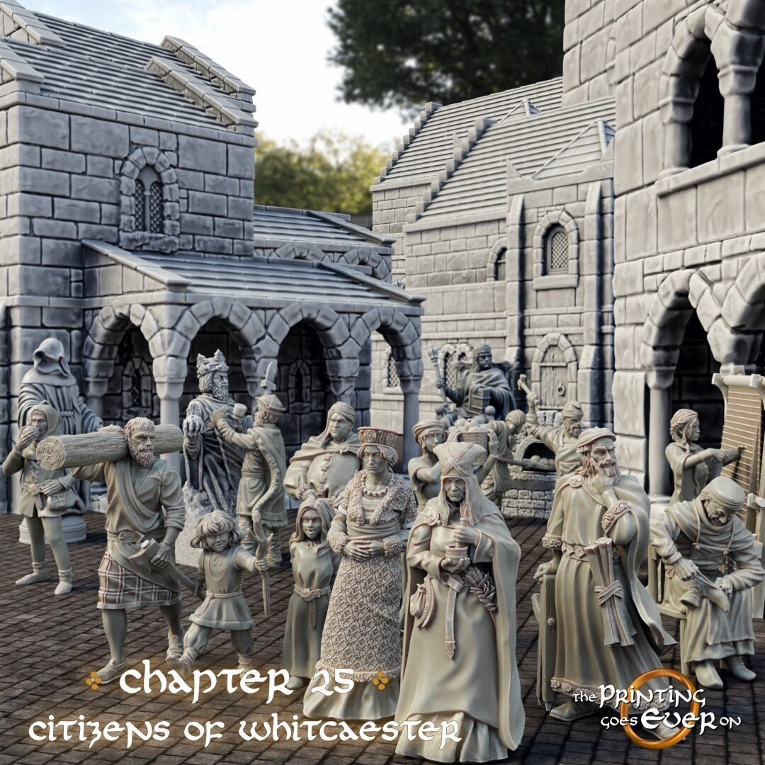 Gonthan Citizens Bundle with props (sculpted by Print Goes Ever On)