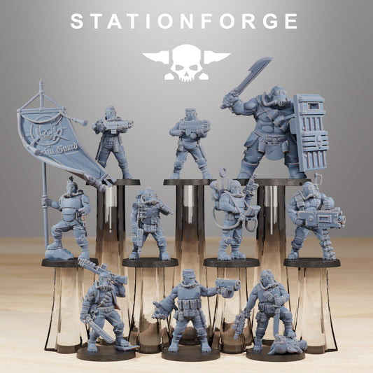 Grimguard Hunters - set of 10 (with Ogre) (sculpted by Stationforge)