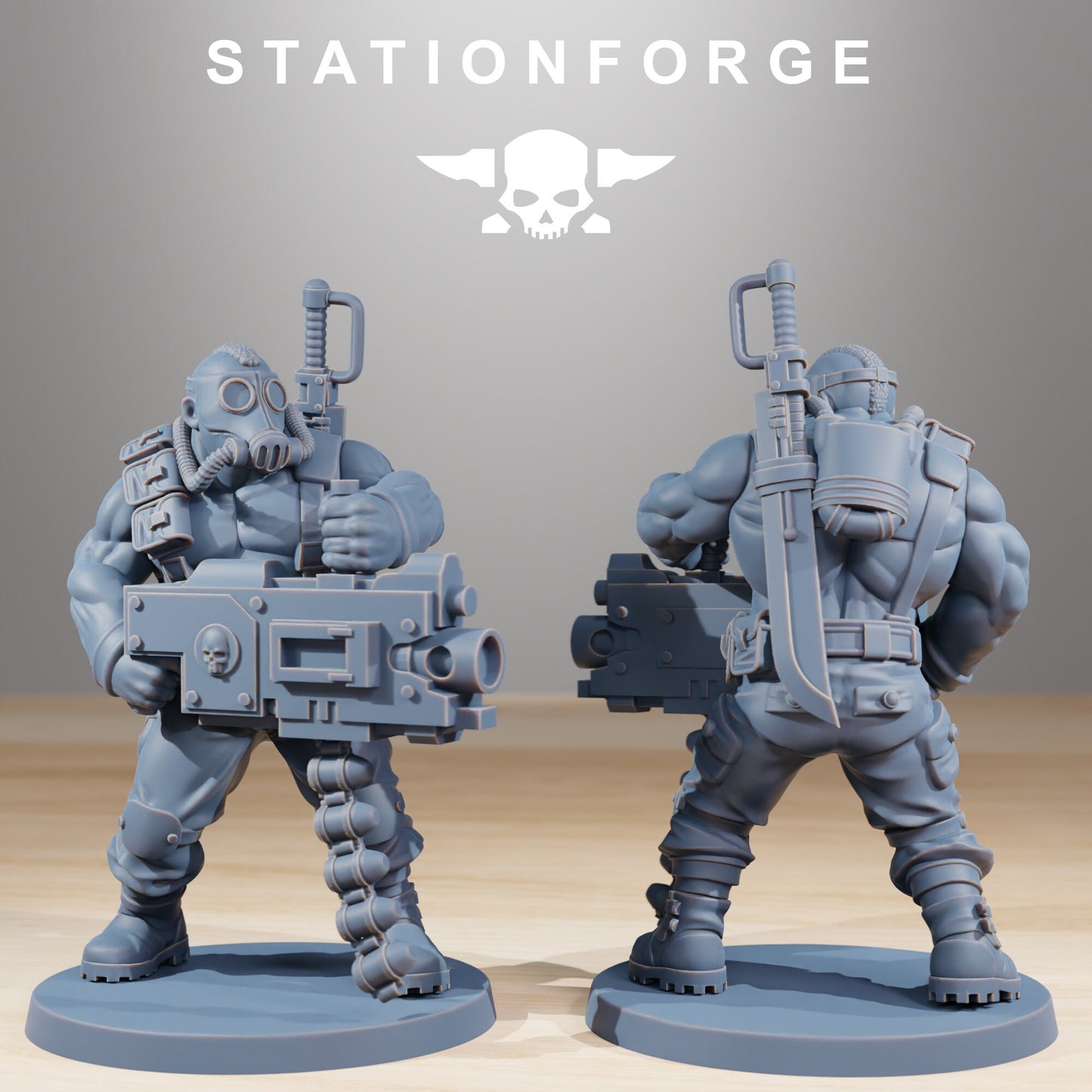 Grimguard Hunters - set of 10 (with Ogre) (sculpted by Stationforge)