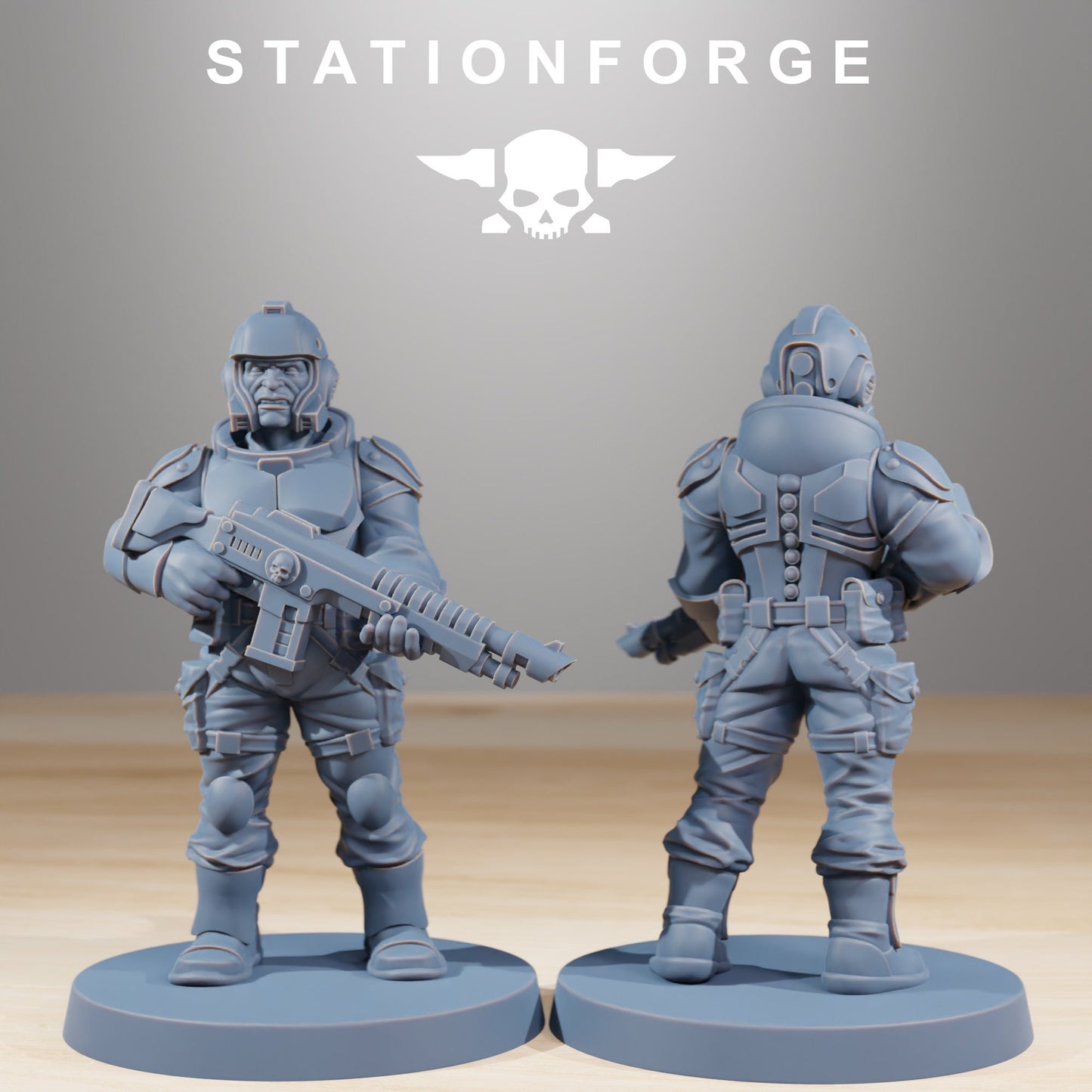 National Guard Warmech (1) & Pilot (sculpted by Stationforge)