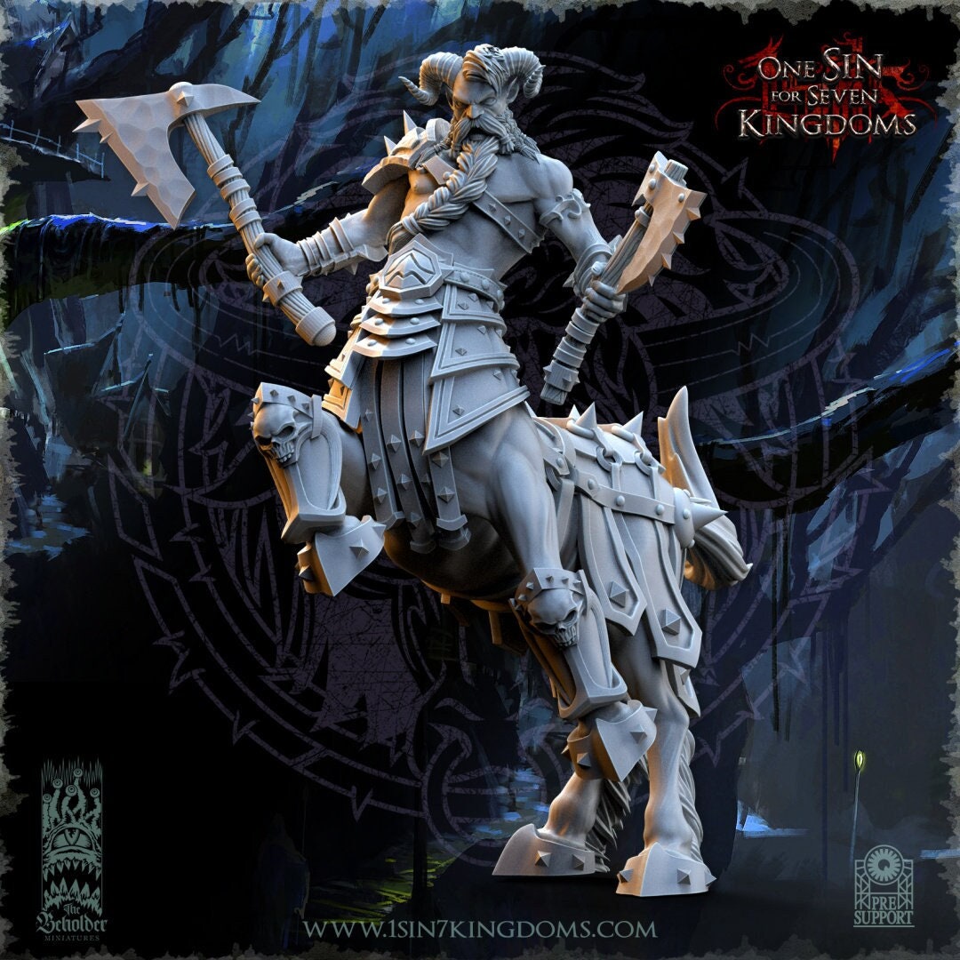 Karragh, Feranthal warlord (sculpted by Beholder Miniatures)