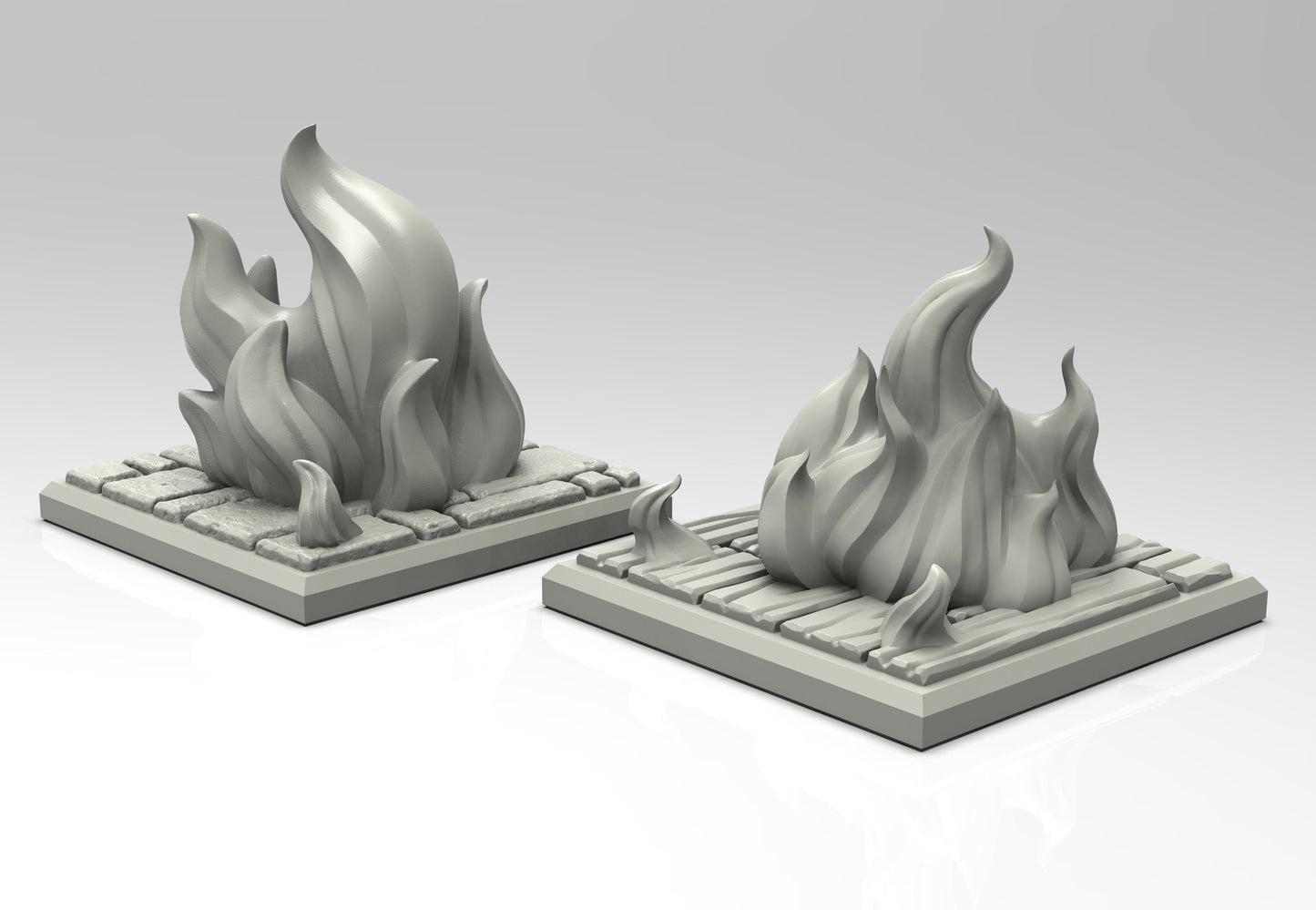 Fire Tokens x 2 (sculpted by Adaevy Creations)