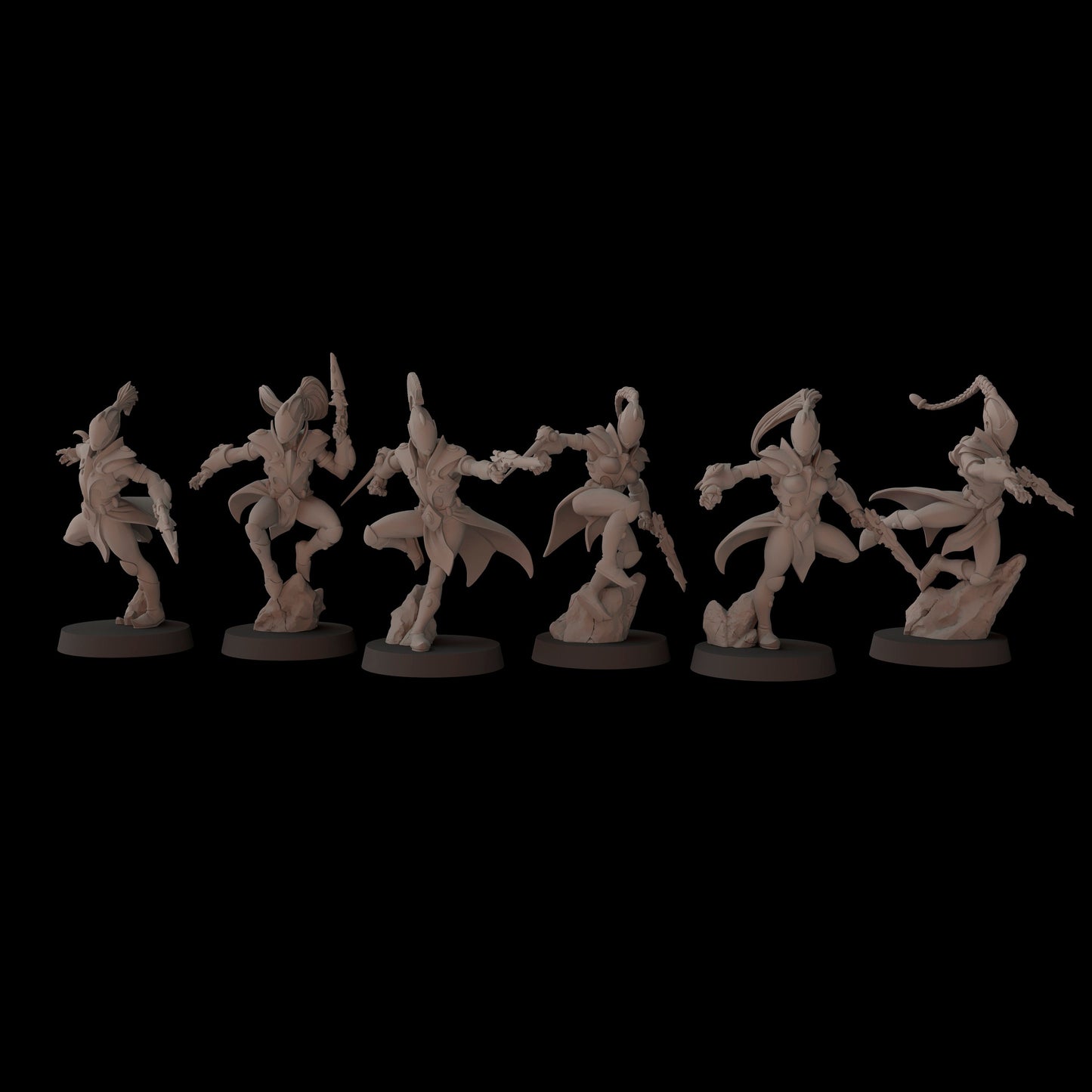 Aeterni Battle Dancers - set of 6 (Sculpted by Fantasy Cult Miniatures)