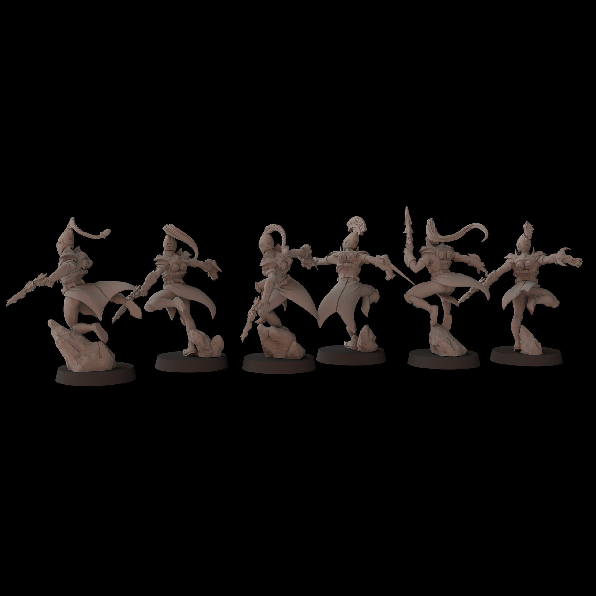 Aeterni Battle Dancers - set of 6 (Sculpted by Fantasy Cult Miniatures)
